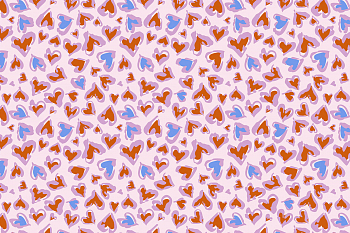 картинка Т608 Леопардовые сердца 9509а 16-3617 16-1260 17-4037 от компании Руткани