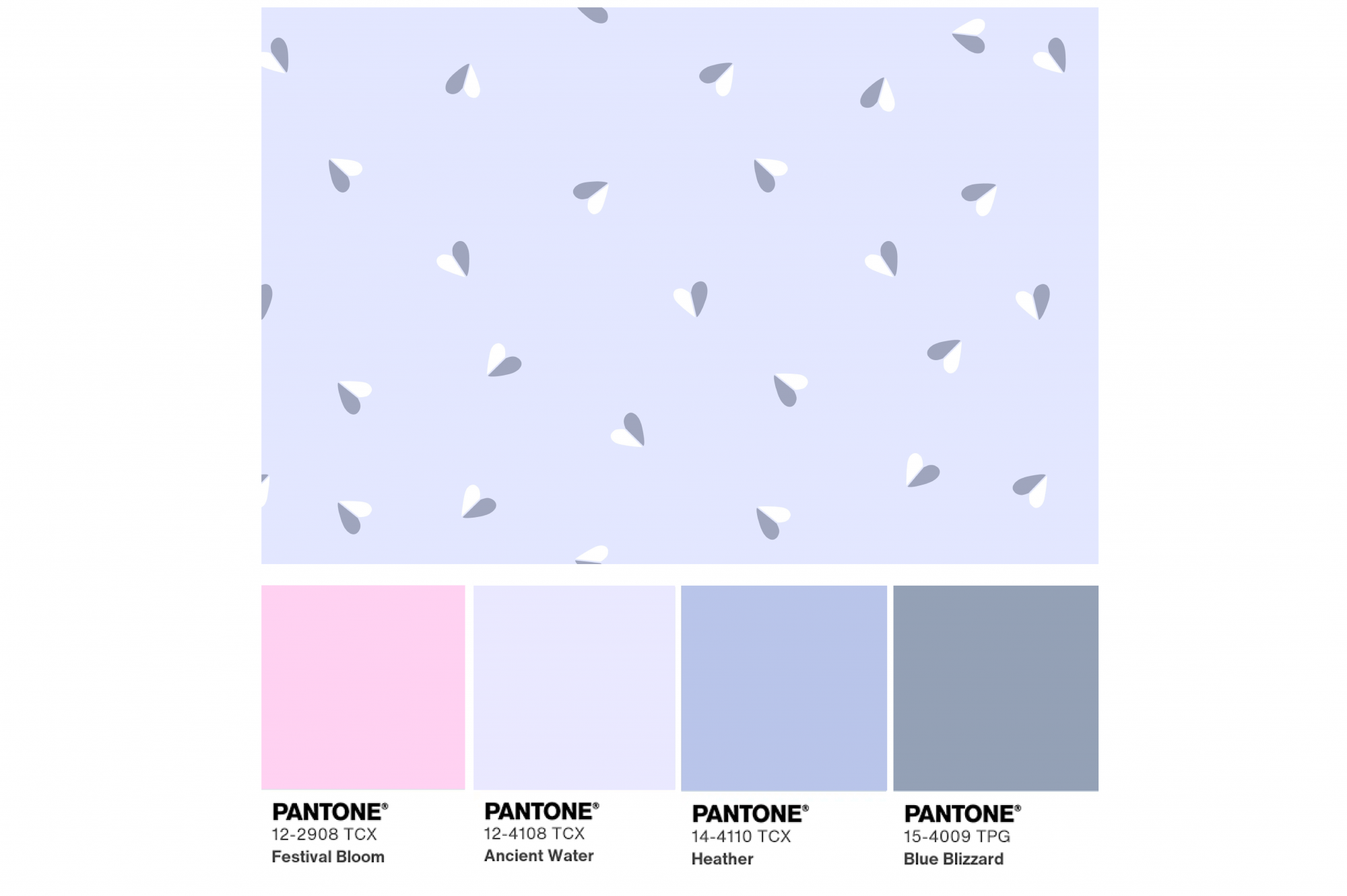 картинка Ткань с принтом Сердечки-половинки Т691_16 от компании Руткани