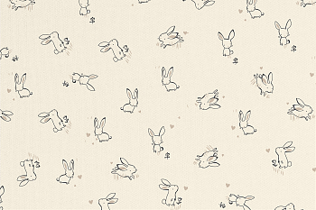 картинка Т507 Зайчата, colour 9050а/8001/4002*(ru), Интерлок, 40/1 (ru), пачка 95 см, компакт, 175 gr, 100% хлопок, принт_пигмент, Руткани RUTKANI от компании Руткани