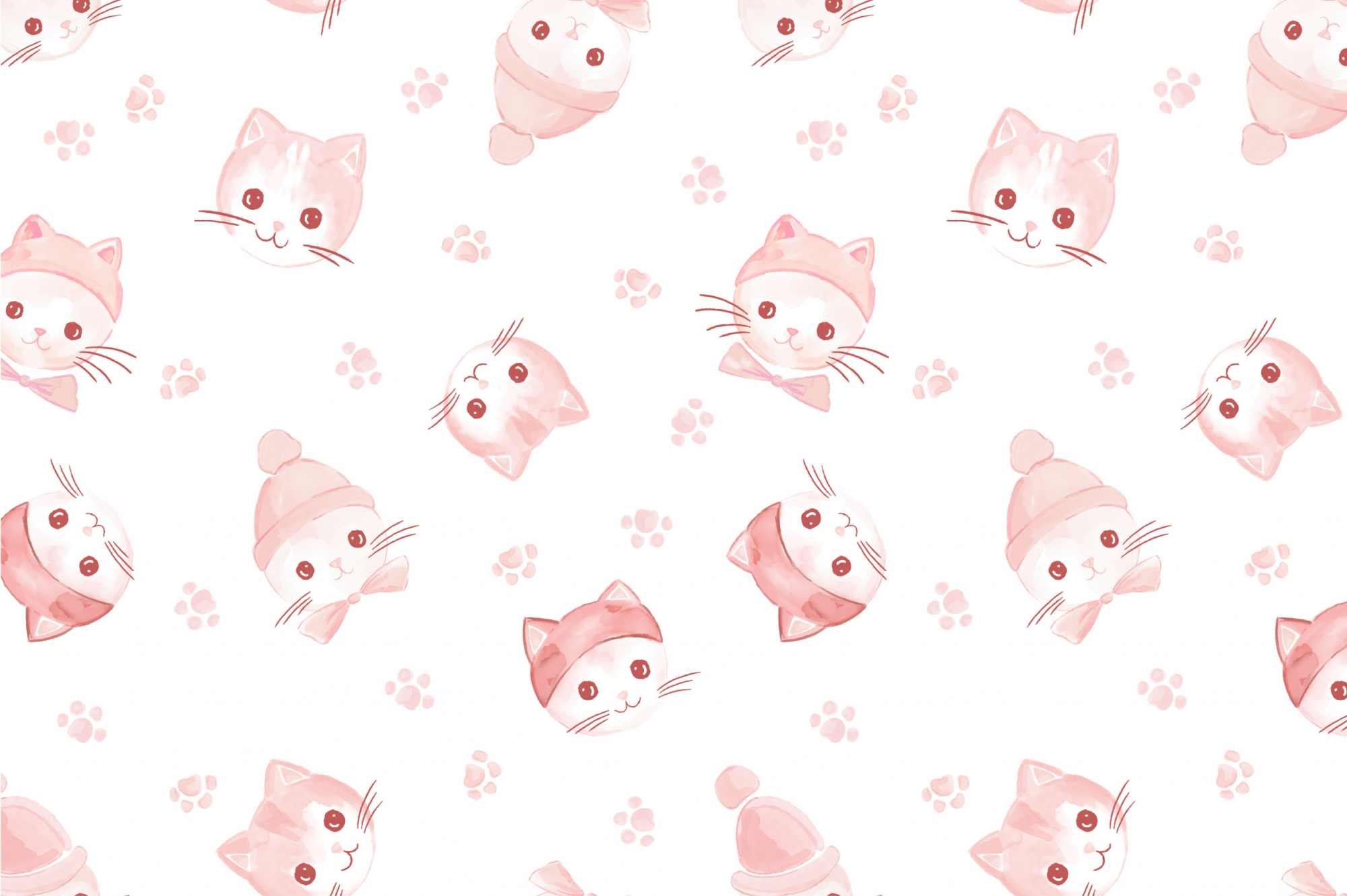 картинка Ткань с принтом Зимние котики Т692_7 от компании Руткани