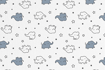 картинка Т584 Слоники, colour 9000/8001/8011*(Lt), Интерлок, 40/1, пачка, пенье, 175 gr, 100% хлопок, принт_пигмент, Rutkani от компании Руткани