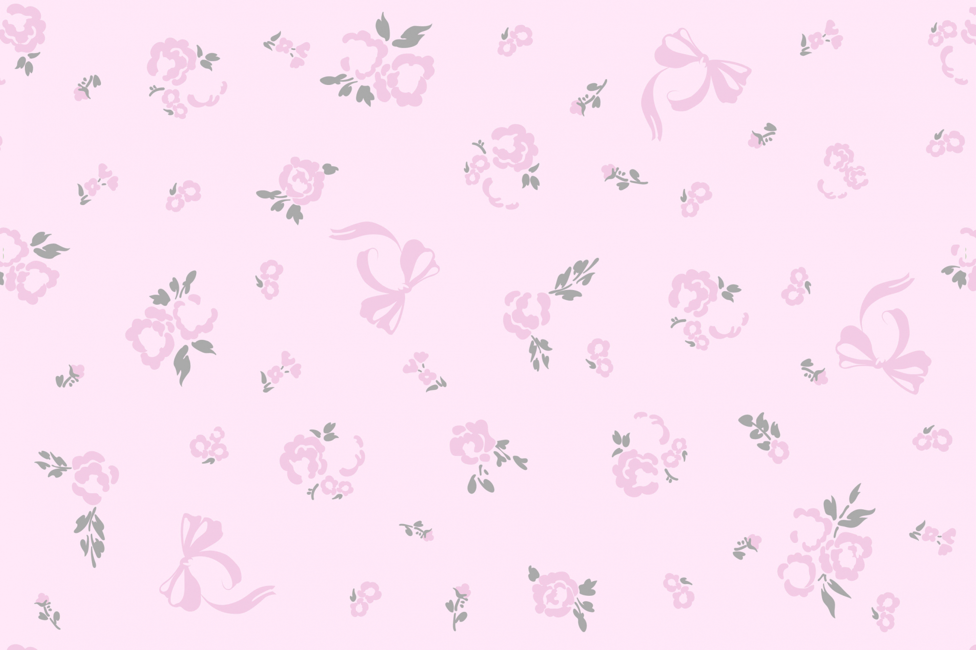 картинка Ткань с принтом Бантики и розы Т686_3 от компании Руткани