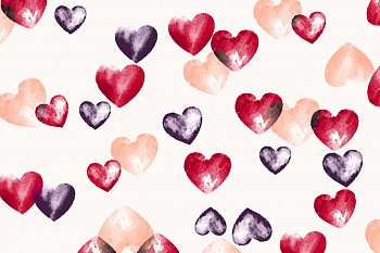 картинка Т683 Воздушные сердечки 9050S 19-3217 15-1516 18-1760 от компании Руткани