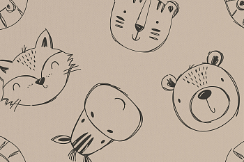 картинка Т634 Животные, colour 9074/8009*(ma), Интерлок, 40/1, пачка, пенье, 175 gr, 100% хлопок, принт_пигмент, Rutkani от компании Руткани