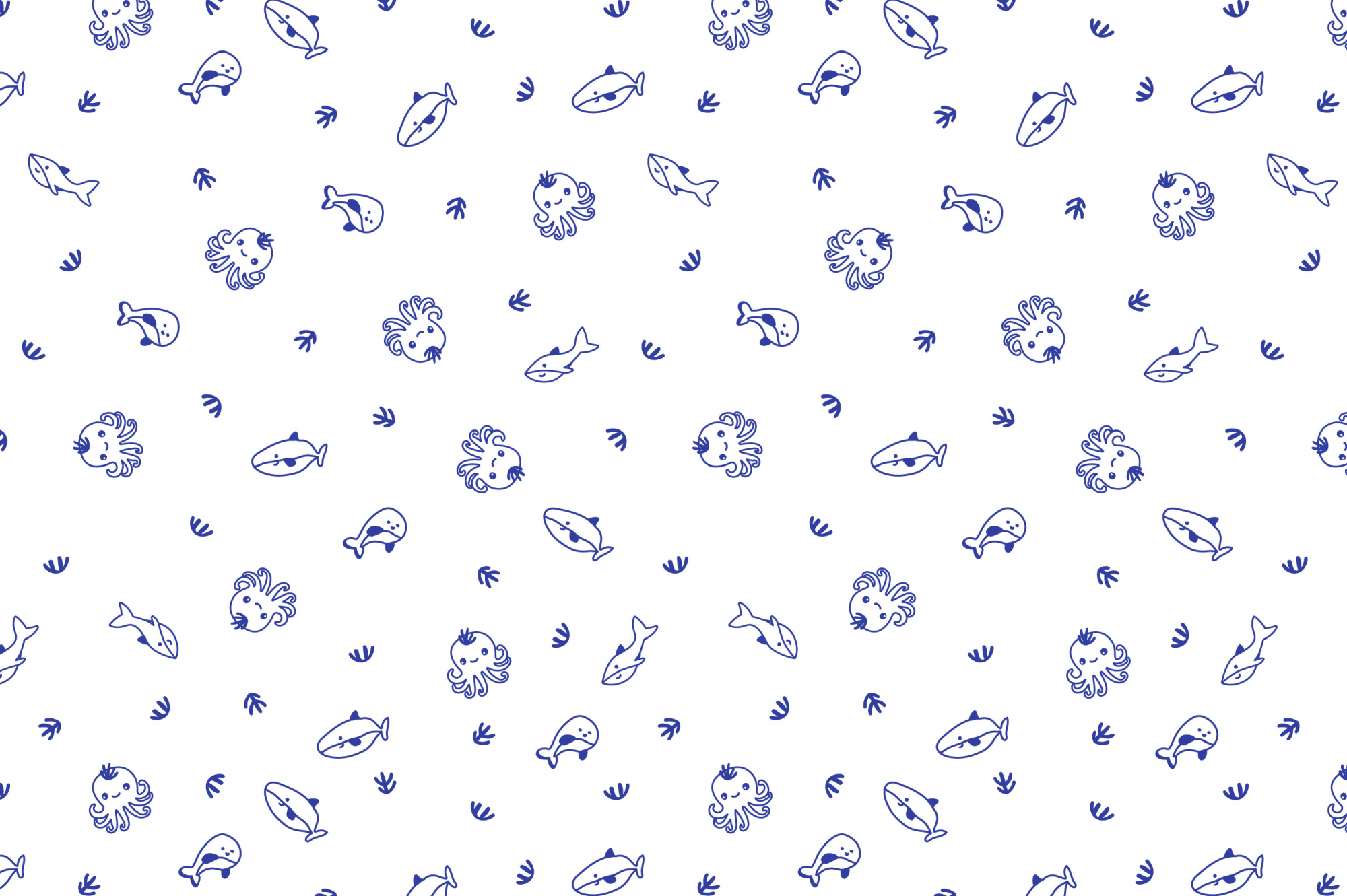 Ткань с принтом Морские друзья Т695_4