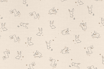картинка Т507 Зайчата, colour 9050а/8003/4002*(ru), Кулирная гладь, 30/1 (ru), пачка 95-100 см, кардная, 145-150 gr, 100% хлопок, принт_пигмент, Rutkani от компании Руткани