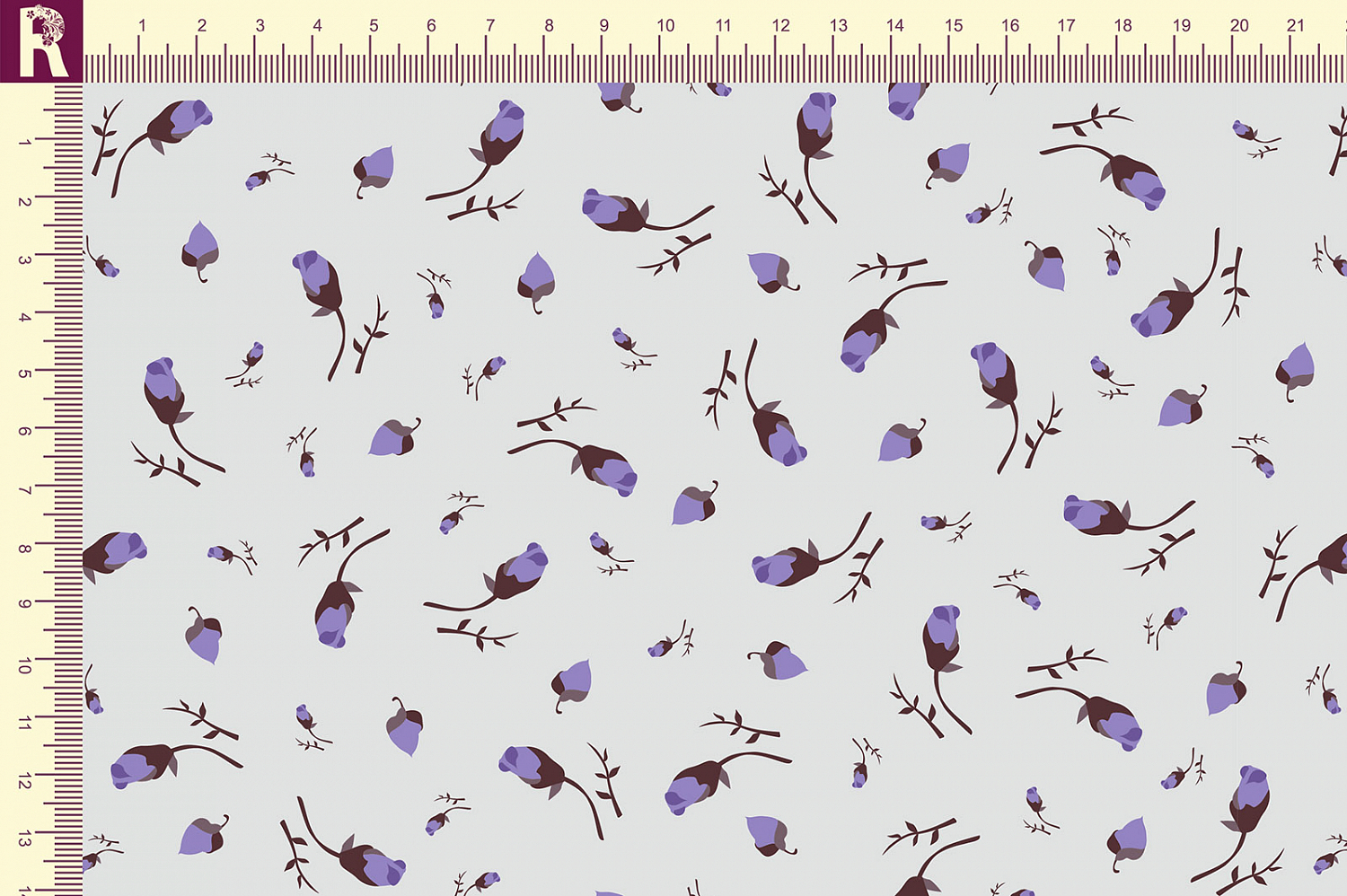 Т674 Бутоны роз 9553 18-3737 19-1327