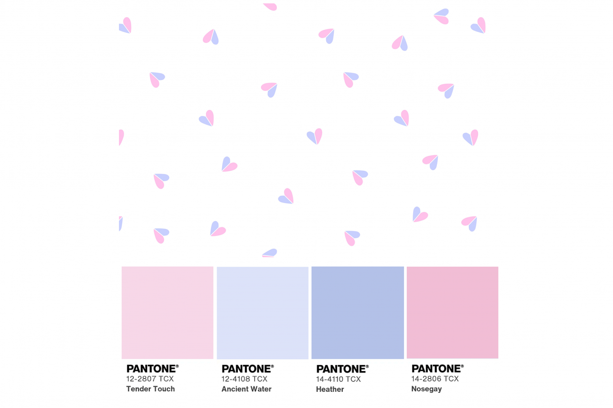 картинка Ткань с принтом Сердечки-половинки Т691_12 от компании Руткани