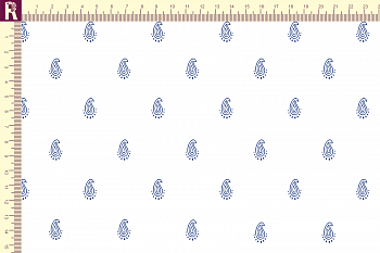 картинка Т601 Огурчики 9000_5002 (синие огурчики на белом фоне) от компании Руткани