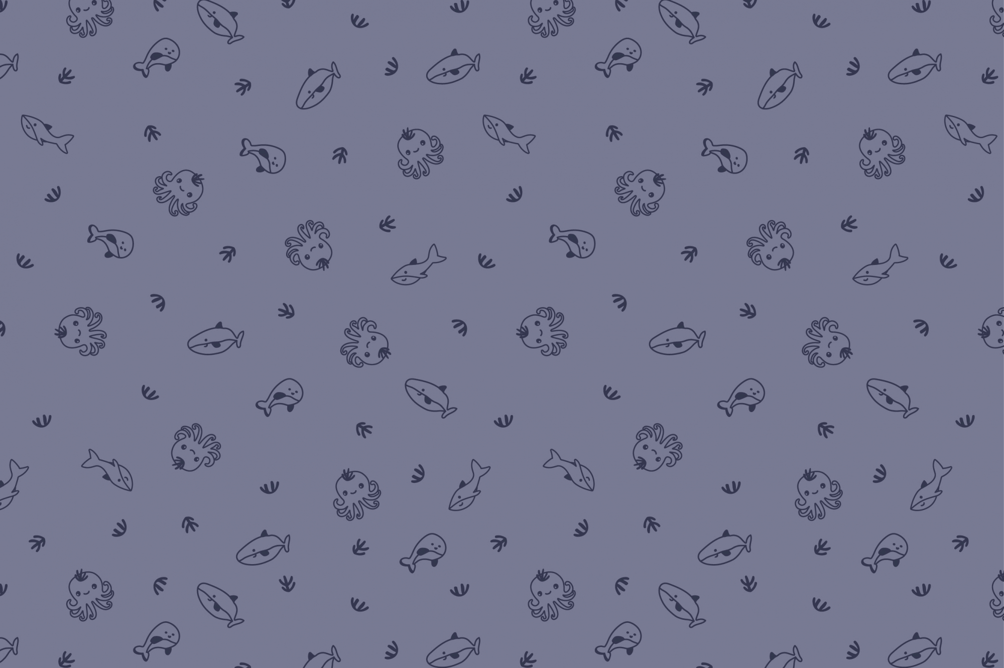 Ткань с принтом Морские друзья Т695_12