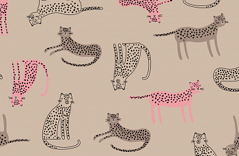 картинка Т624 Цветные леопардики, colour 9074/8009/4029/2029*(ma), Кулирная гладь, 30/1, пачка, кардная, 145 gr, 100% хлопок, принт_пигмент, Rutkani от компании Руткани