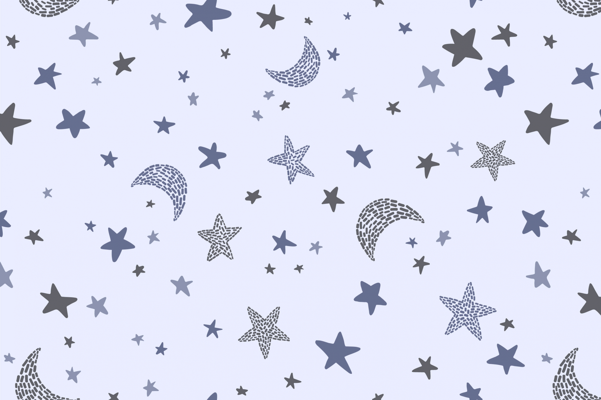 картинка Ткань с принтом Лунное небо Т687_6 от компании Руткани