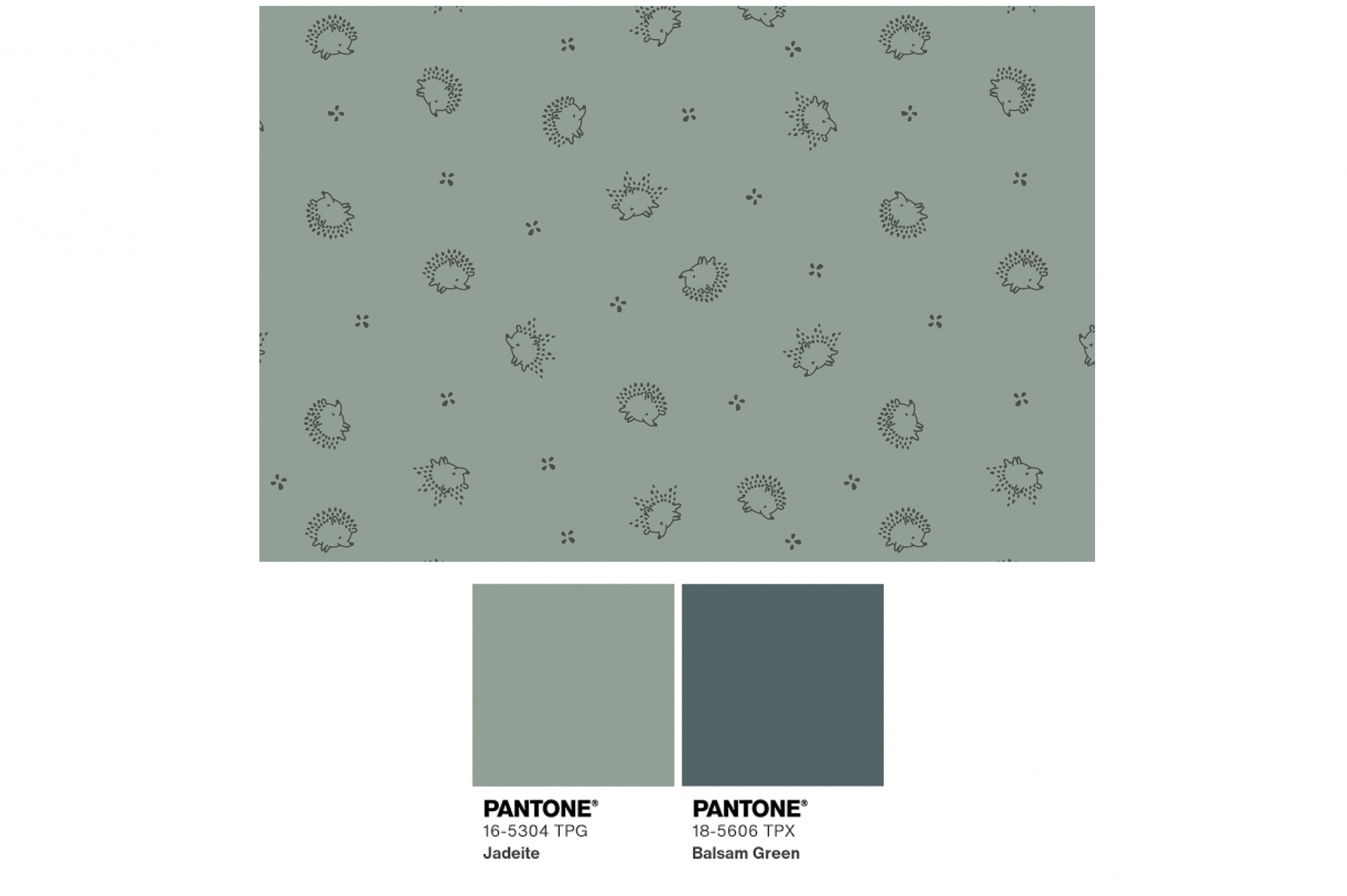 картинка Ткань с принтом Маленькие ежики Т696_11 от компании Руткани