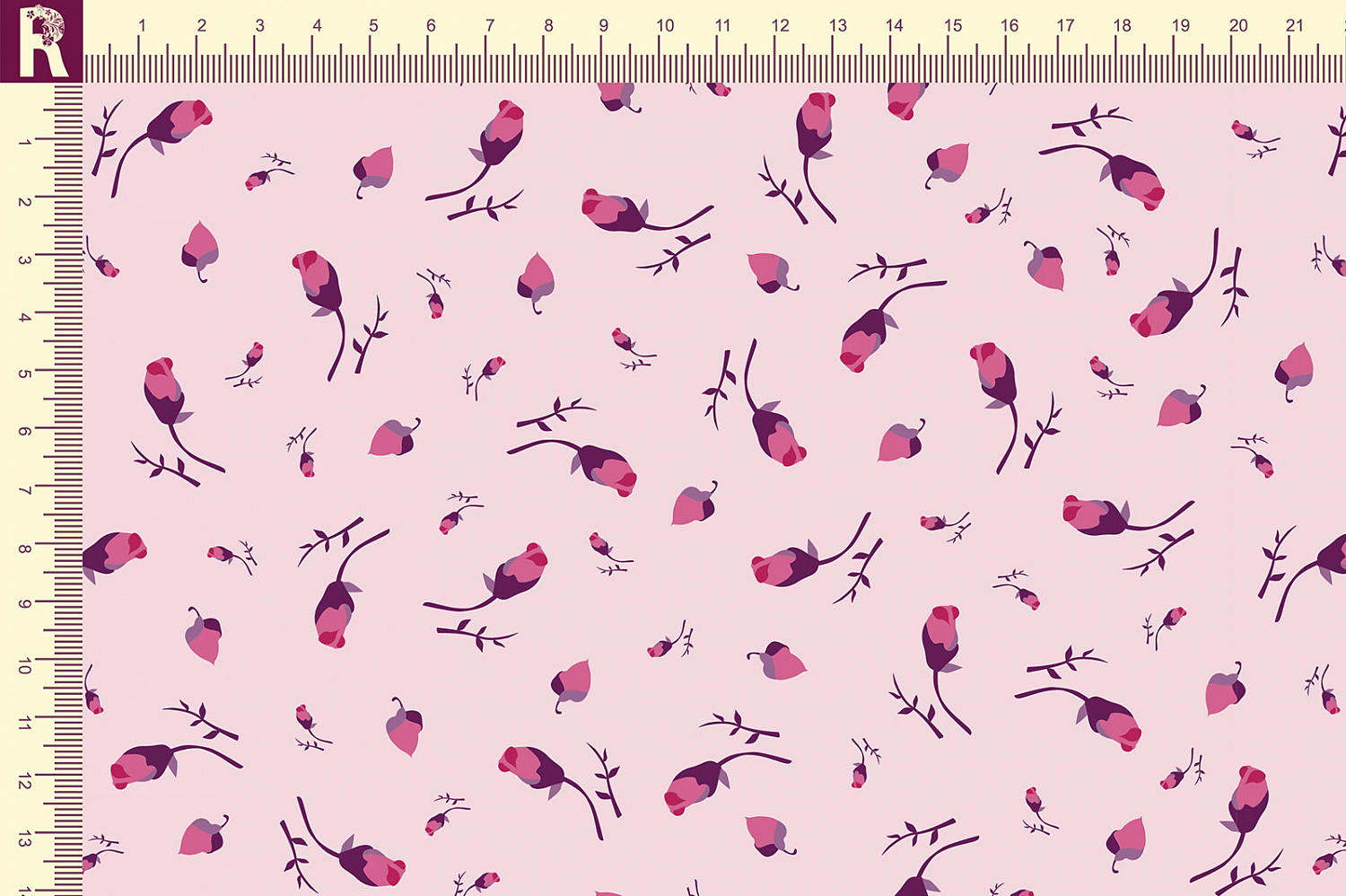 Т674 Бутоны роз 9509а 19-3022 18-1945