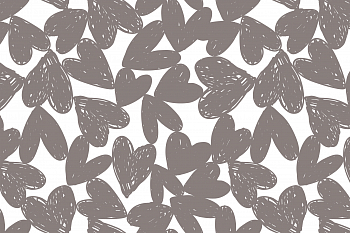 картинка Ткань с принтом Карандашные сердца Т688_13 от компании Руткани