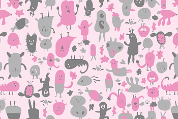 картинка Ткань с принтом Озорной пластилин Т700_8 от компании Руткани