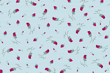 картинка Т674 Бутоны роз 9061а 17-6323 19-1762 от компании Руткани