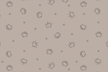 картинка Ткань с принтом Маленькие ежики Т696_9 от компании Руткани картинка Ткань с принтом Маленькие ежики Т696_9 от компании Руткани