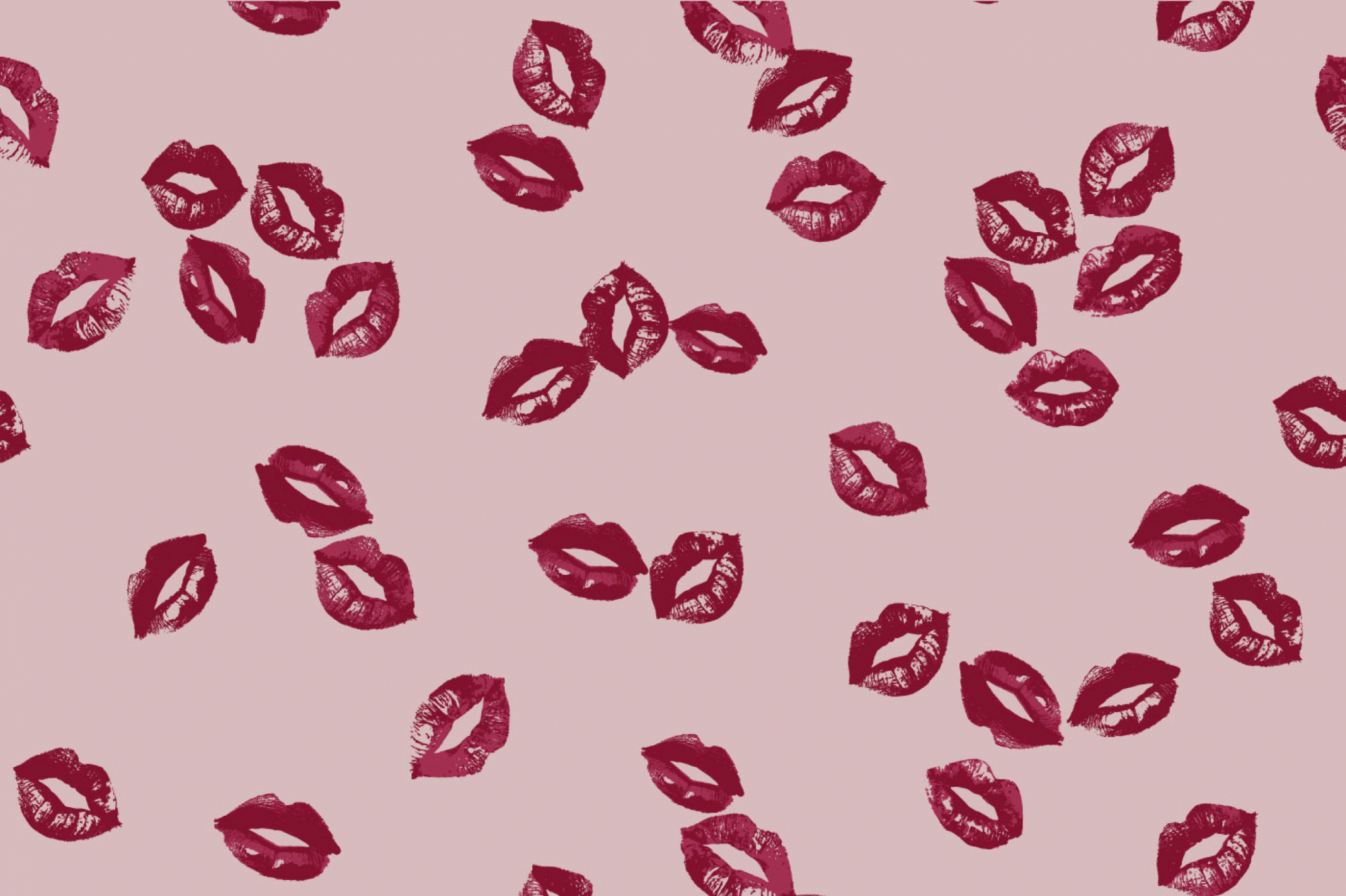 картинка Ткань с принтом Поцелуи Т694-11 от компании Руткани