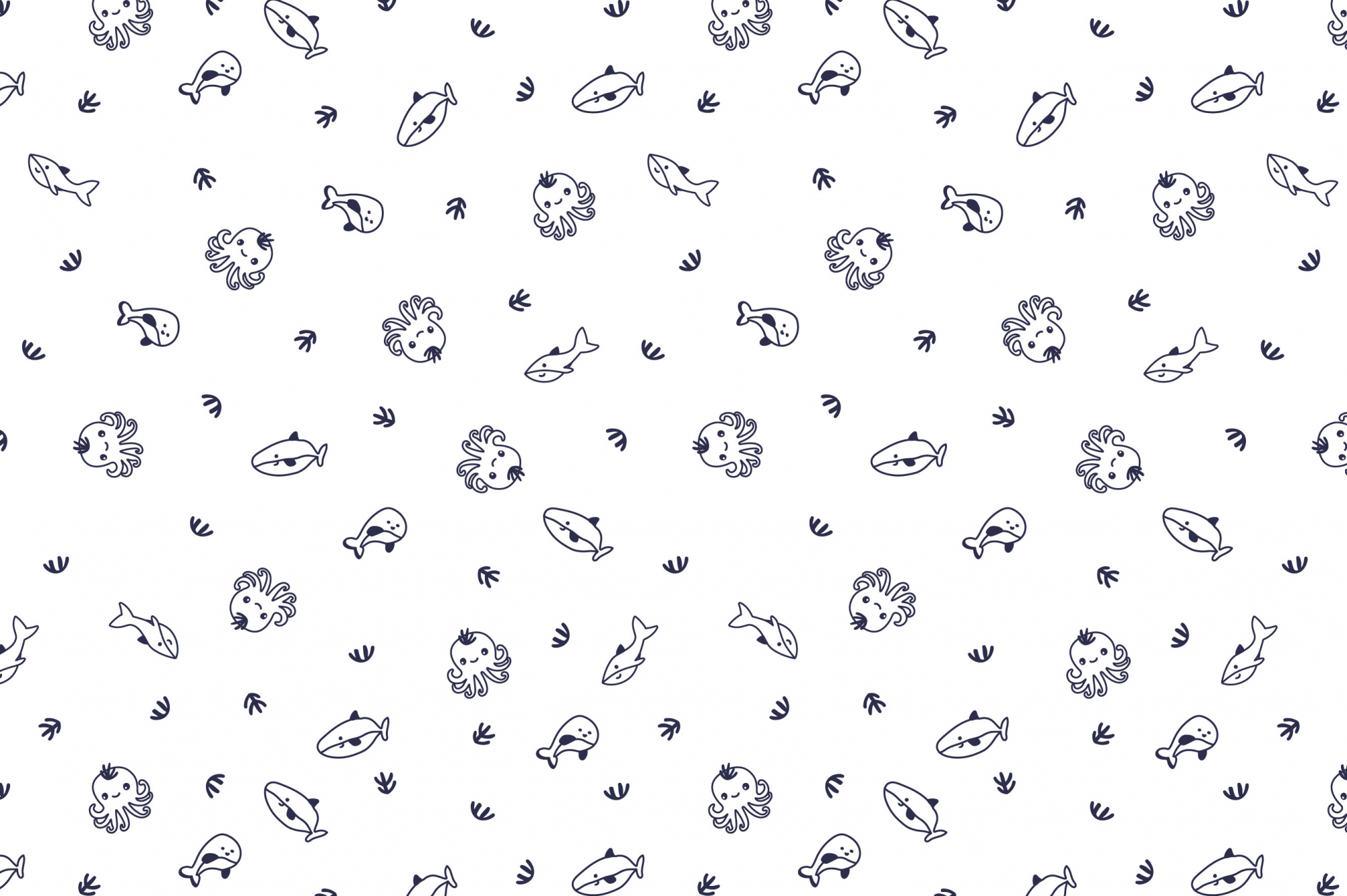 Ткань с принтом Морские друзья Т695_3