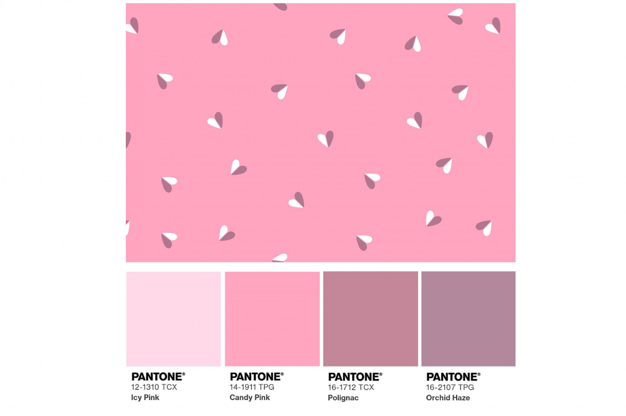 картинка Ткань с принтом Сердечки-половинки Т691_13 от компании Руткани