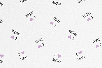 картинка Т535 mom and dad, colour 9000/8001/2028*(ma), Футер, 30/20, пачка, кардная с начесом, 190 gr, 100% хлопок, принт_пигмент, Руткани RUTKANI от компании Руткани